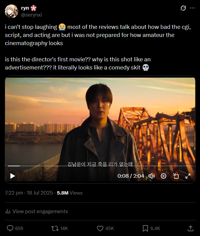 serynxi's tweet photo. and then the movie went on to lose 30 million dollars at the box office, absolute cinema https://t.co/aQnM46Zs8i