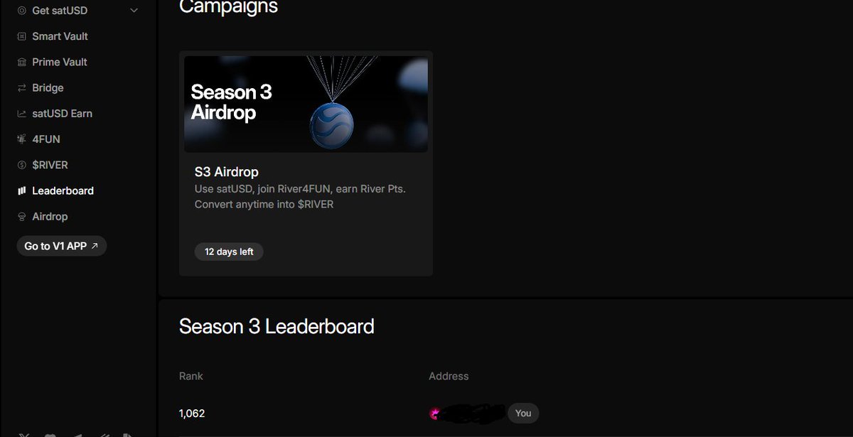 정말 오랜만에 <a href="/RiverdotInc/">River</a>  랑 <a href="/River4fun/">River4FUN 🐝</a>  point 확인할 겸 들어가보니... 

시즌 3도 2주 채 안남았네요.
(허긴 올해가 2주도 안남았으니...)

리버 야핑도 손놓고 있었고... 
예치작도 pendle에 넣어두고 잊고 있었는데...

본전만이라도 찾도록 해주면 감사할 거 같습니다. 
ㅠ.ㅜ