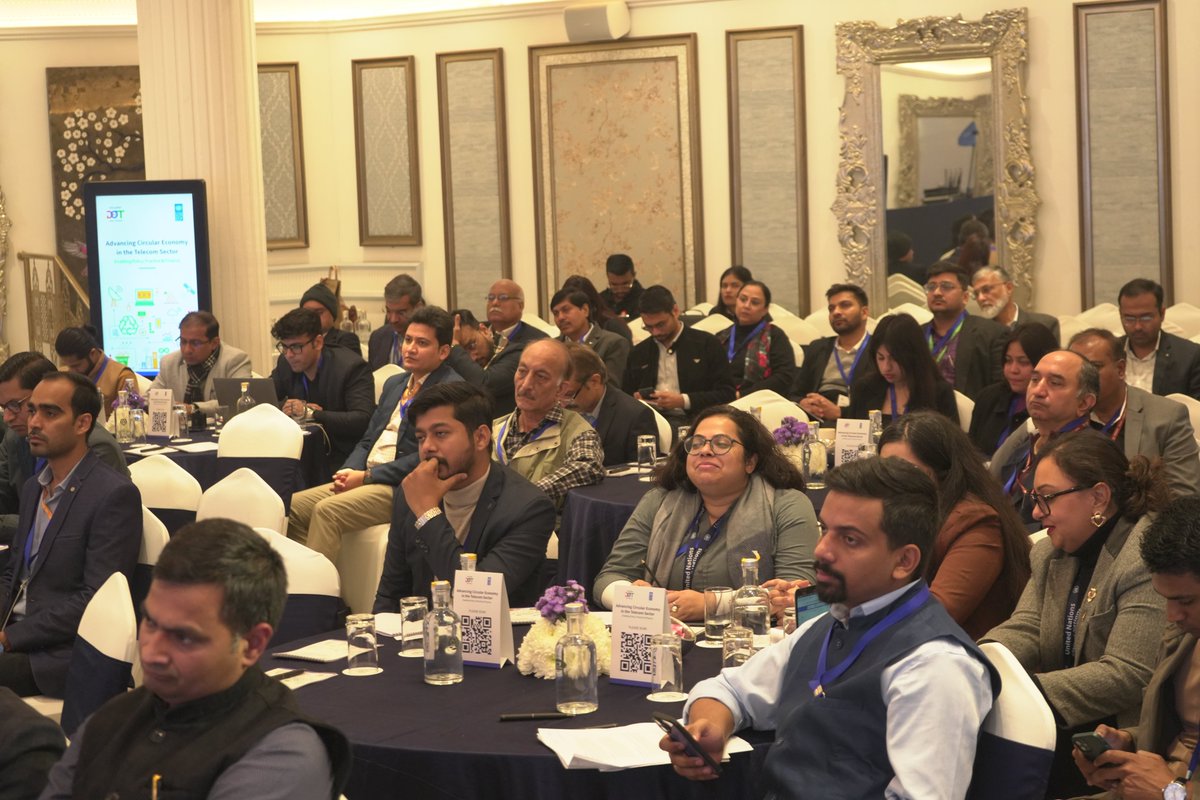 DoT_India's tweet photo. Building a circular future for telecom!

#DoT, in collaboration with UNDP, is hosting a National Workshop to bring together policymakers, industry leaders, technology providers, and value-chain stakeholders.

The platform will enable collaboration and co-creation of actionable pathways to embed circular practices across the telecom value chain—driving innovation, responsible production, and sustainable growth in India’s telecom ecosystem.

#Telecom

@JM_Scindia @PemmasaniOnX @neerajmittalias @UNDP_India @pib_comm @PIB_India