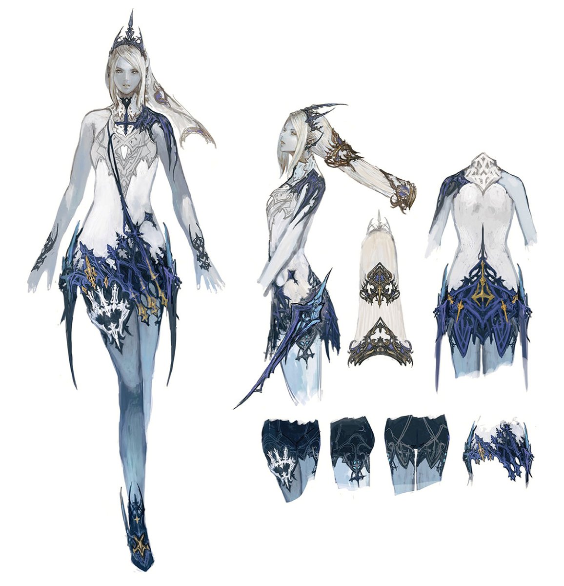 creativeuncut's tweet image. Shiva design from Final Fantasy XVI by artist Kazuya Takahashi. 

More art from the game: creativeuncut.com/art_final-fant…