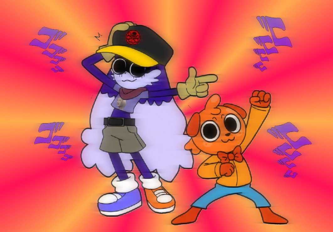Yo y este Tiktoker niño (Es un personaje pero dogday de dandy world)