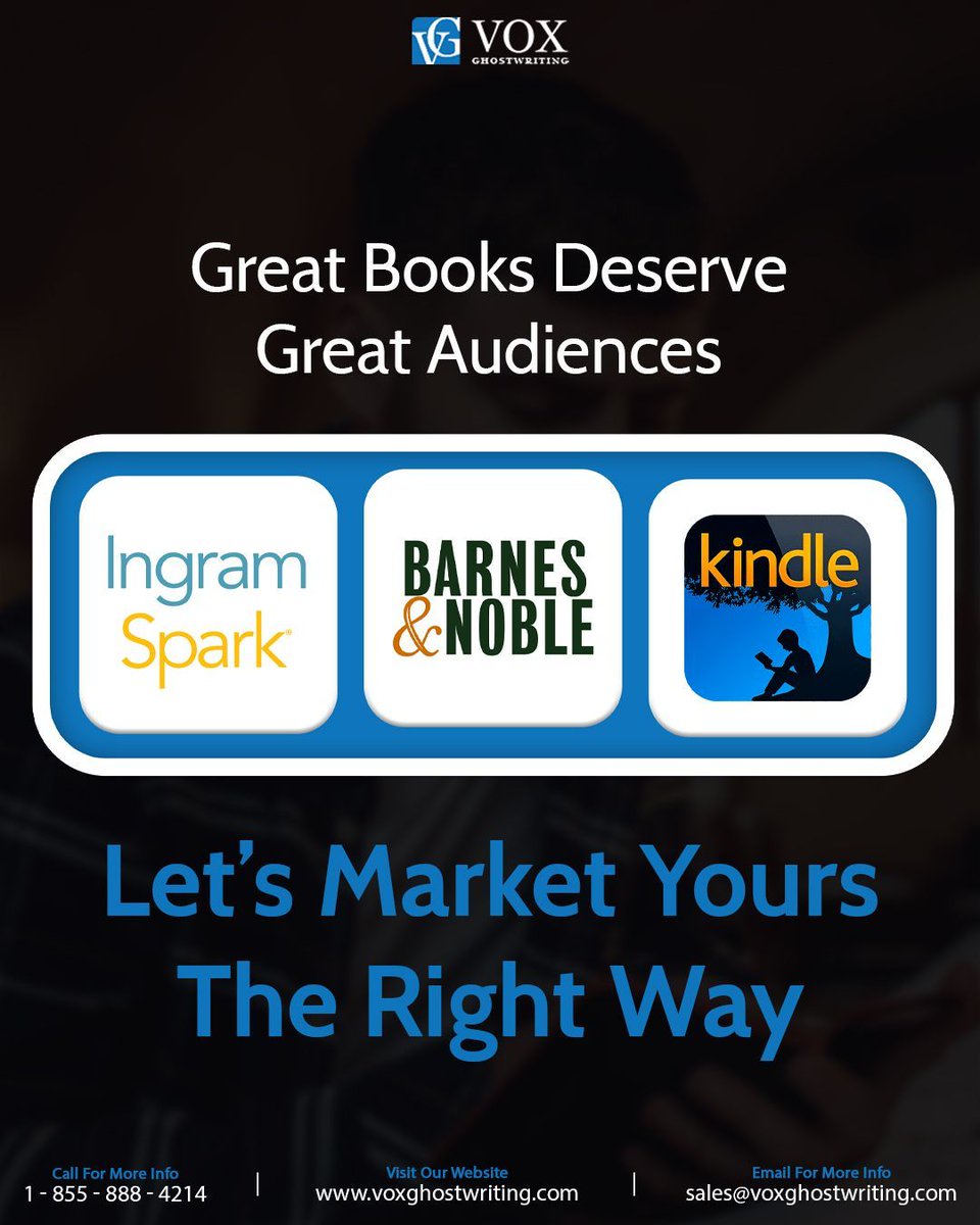 GhostwritingVox's tweet photo. 📚 You’ve written a masterpiece—now let’s get it read. Our marketing team connects your book with the audiences that matter most, driving visibility and real engagement. 🚀🎯
💬 Start spreading the word: https://t.co/Fkg5oaDf4H
#VoxGhostwriting #GhostwritingExperts #BookMarketing https://t.co/0OYknZDxcz