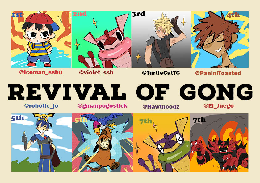 Bjschoey's tweet image. Revival of Gong Top 8 

Big shoutout to @zoppits1 for the graphic!