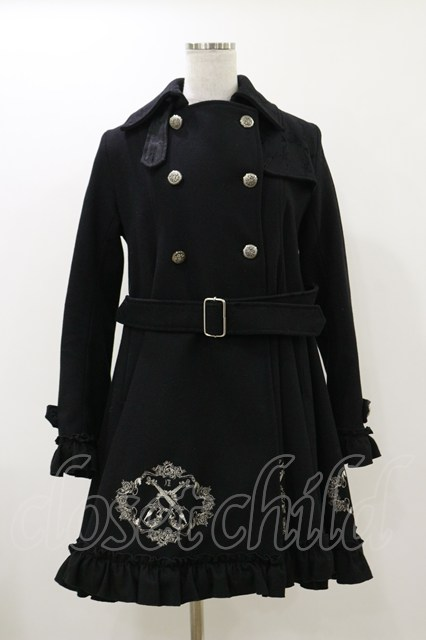 moitie moitieアートなジャケット Moi-meme-Moitie 十字架ボタン比翼