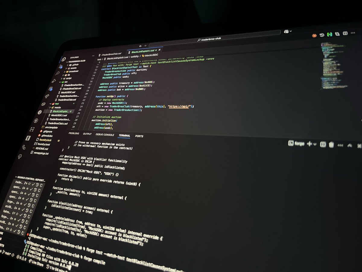 Sabercodes123's tweet image. Solidity 101: 

• EVM = deterministic state machine (same input → same output)

• Transactions change state (or revert, but gas is still paid)

• Gas = computation + storage (loops &amp;amp; writes are expensive)

• Storage costs dominate → pack variables, prefer call-data

•…