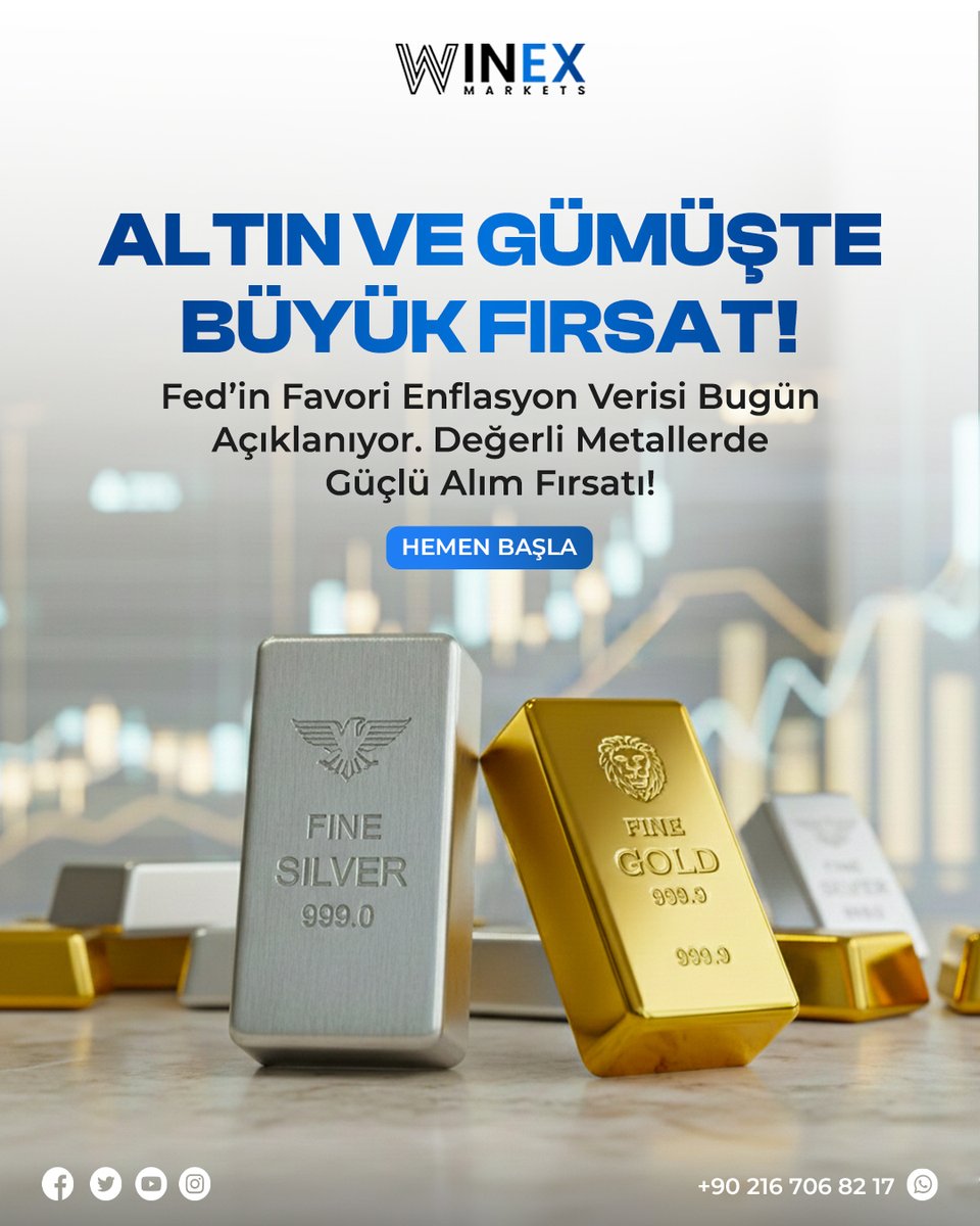 Bugün açıklanacak ABD PCE verisi ile piyasaların odağında olacak.
#forex #altın #gümüş #borsa #bist100 #enflasyon