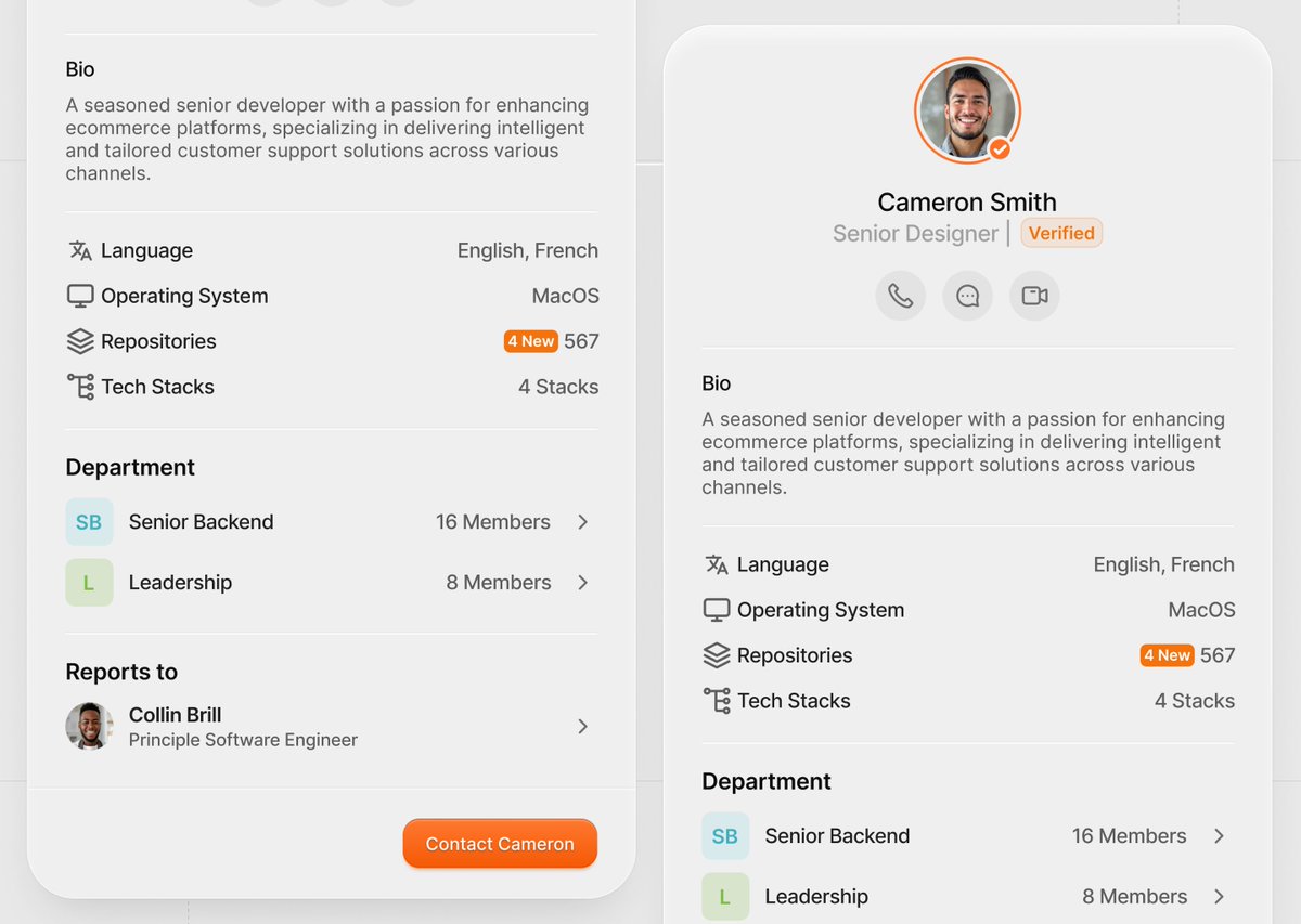 Contextual Profile Sidebar/ card!