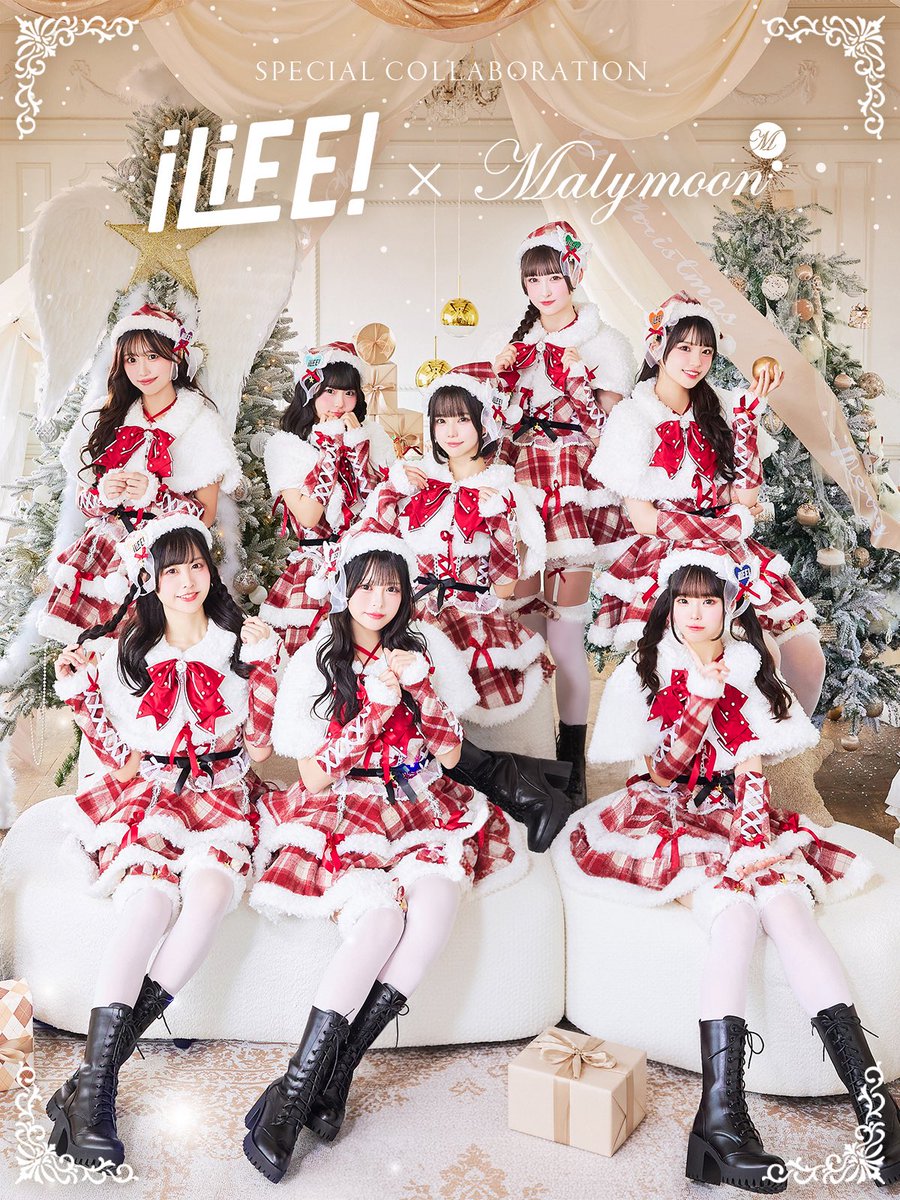 iLife 福丸うさ マリームーン メロウチェックアイドルサンタ 12点セット iLife 福丸うさ マリームーン メロウチェックアイドルサンタ 12点