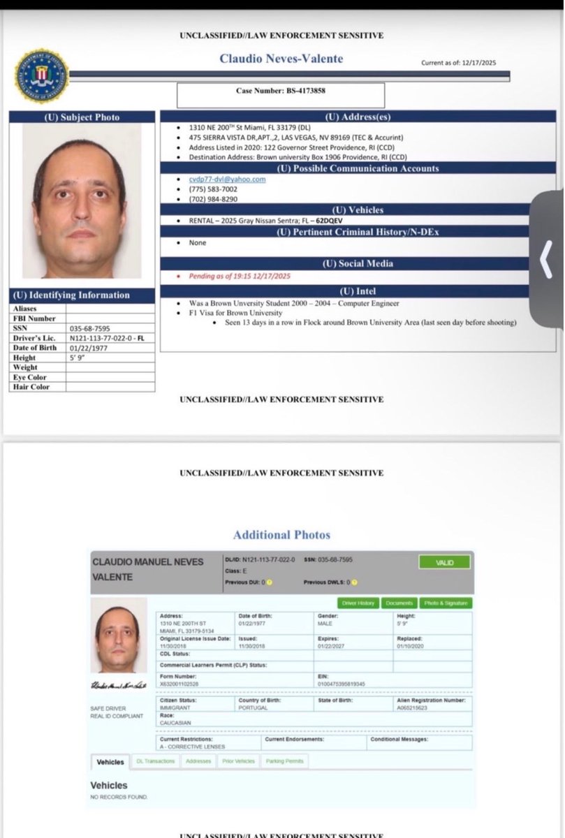 MicheleMcPhee's tweet image. First look at dead gunman linked to both Brown University mass shooting &amp;amp; MIT professor execution @LAmag