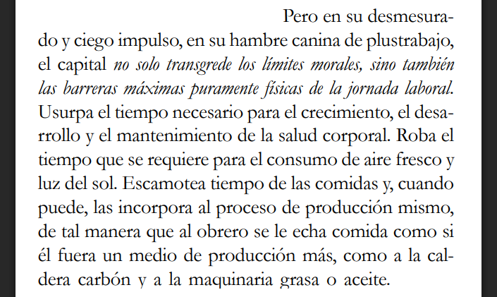 el_fundido's tweet photo. Tomo I de El Capital, capítulo "La jornada laboral". Publicado hace 153 años. https://t.co/p6yOXP7H8Y