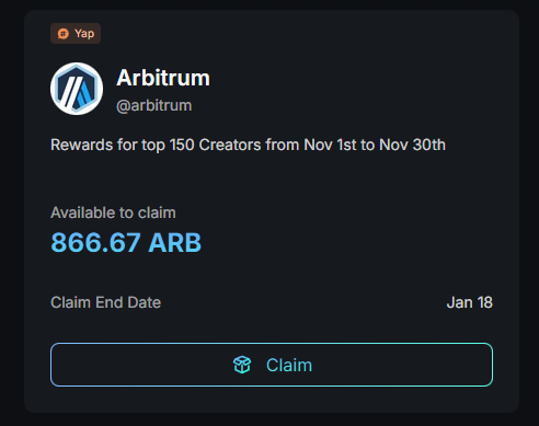 searchfi_eth's tweet image. &amp;lt; 작고 소듕해, 이거라도 감사합니다 &amp;gt;

@Theo_Network 이번 보상이 중복이 아니라고 했는데 중복으로 지급되서 억까를 당했는데 @arbitrum 에서 보상을 챙겨줬습니다.
jay형의 반도 안되지만 작고 소듕해 ☺️

12월 말까지 야핑 시즌이 진행된다고 하니 이번 달도 간간히 아비트럼에 대한 글도 써보고…