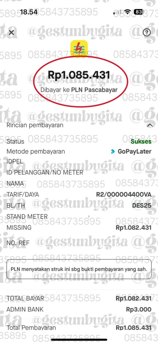 gestunbygita's tweet image. 🗓️ 18 Desember 2025

yuk pencairan gesek tunai / gestun limit paylater diubah jadi uang tunai satset dijamin super amanah anti tipu / trusted bgt kakk🙌🏻🙌🏻

💸 kredivo 3,500,000
💸 yup paylater 1,110,000
💸 gopaylater 1,084,431
💸 gopaylater 1,000,000

#testiybygita