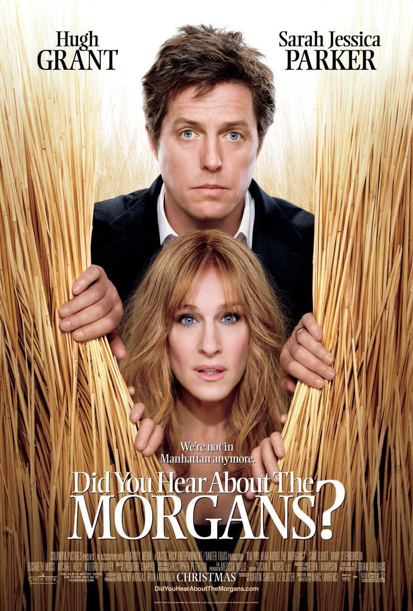 FilmNewsNos's tweet image. 🎬MOVIE HISTORY: 16 years ago today, December 18, 2009, the movie ‘Did You Hear About the Morgans?’ opened in theaters!

#HughGrant #SarahJessicaParker #SamElliott @MarySteenburgen #ElisabethMoss #MichaelKelly #WilfordBrimley #SethGilliam #KimShaw #JesseLiebman @davidscall