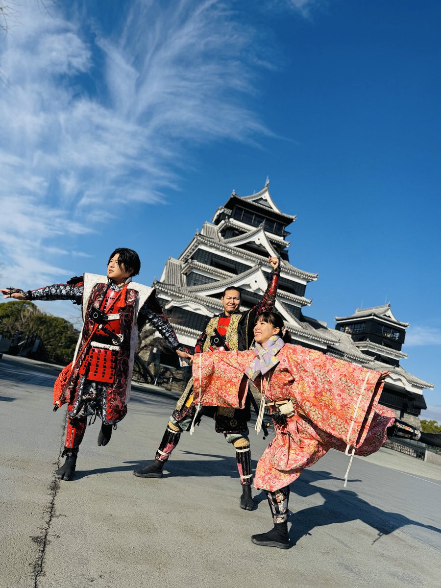 熊本城“こんにちは”武将隊！ 本日は御覧の布陣にて出陣！ 14:30