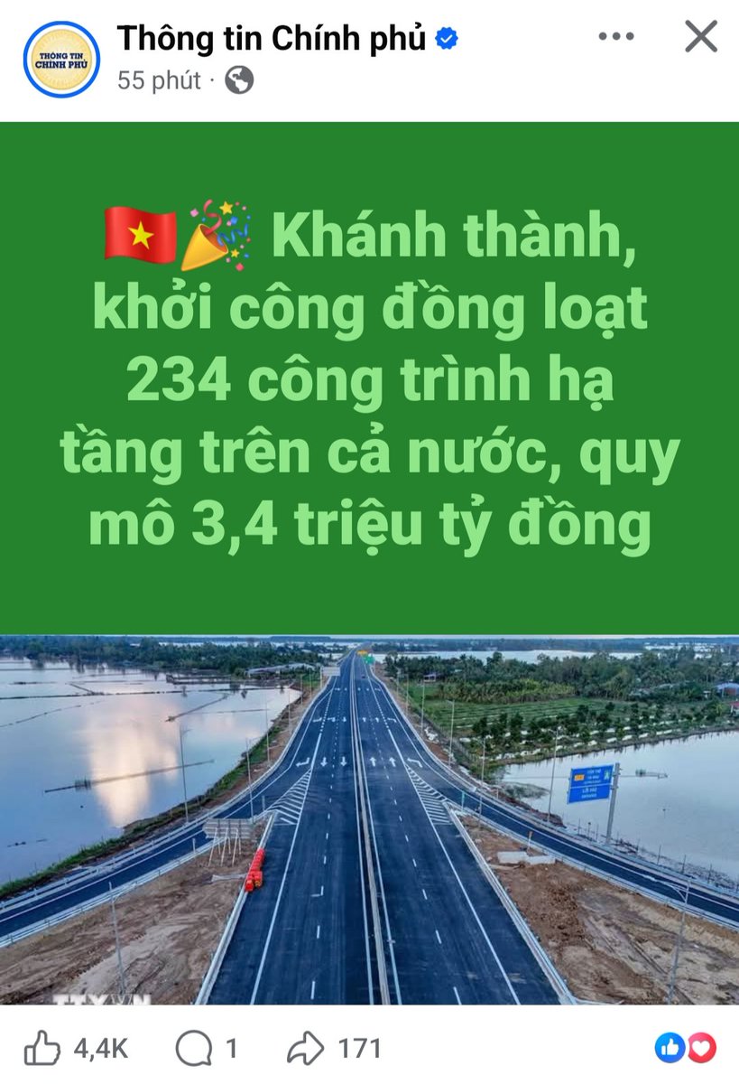 Nghe bảo hôm nay EBS, tôi xin khẳng định hôm nay chẳng có EBS gì đâu các bạn đừng có chờ, hôm nay chỉ là ngày khánh thành khởi công đồng loạt 234 công trình hạ tầng trên cả nước, thế thôi, tỉnh táo lại, đừng để kế sách "ngu dân" len lỏi vào tâm trí các bạn!