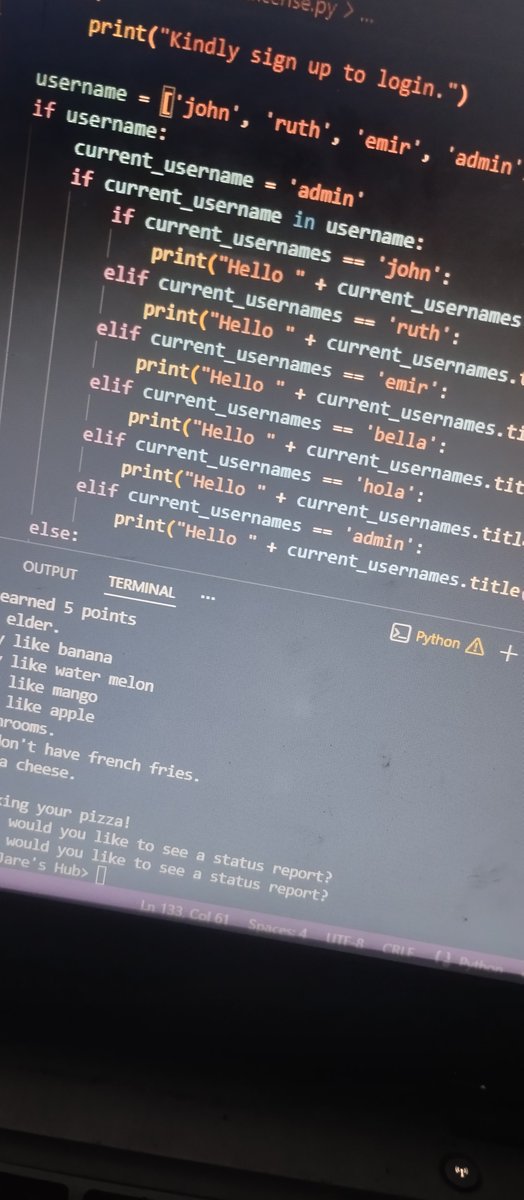 jDejare_'s tweet image. It's me and my python course here🤧, working on loops and dictionaries. Loops were kinda tricky for me. But I also realised, before attempting to write code. I should figure out the approach first. That's makes writing codes easier.✅🥂

#AIjourney
#python learning 
#AI
#Tech