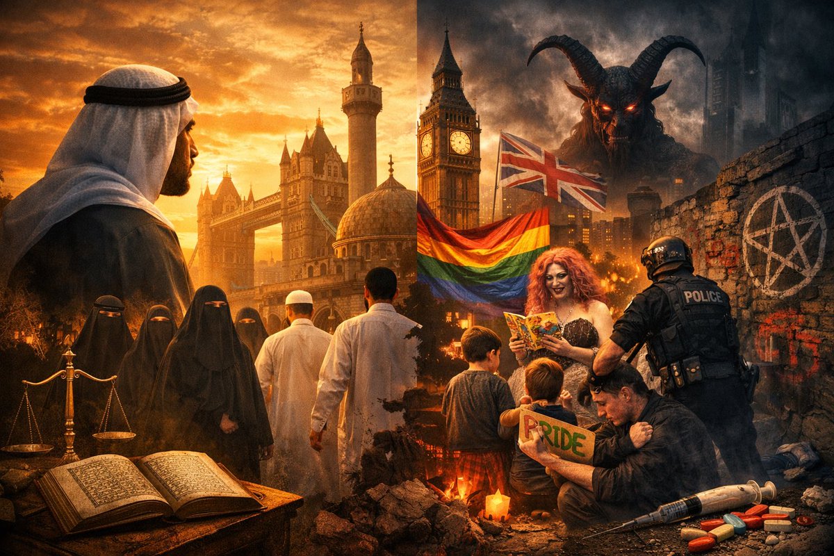 McBrideLawNYC's tweet image. Sharia law in the United Kingdom is preferable to the Woke Left’s disordered atheism that currently governs it. At least Sharia is coherent. It believes in authority, hierarchy, and consequence.

What now rules Britain is not tolerance or freedom of conscience. It is an…