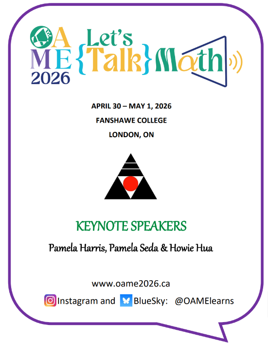 Click for more info and to register.  sites.google.com/oame.on.ca/oam…