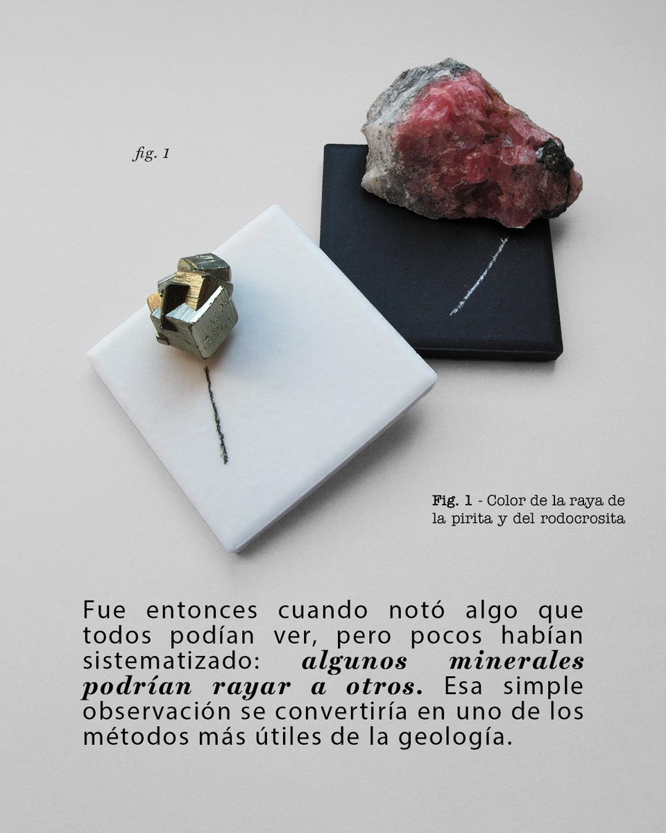 tallerobsidiana's tweet image. ¿Sabes qué es la Escala de Mohs? Es el método para medir la dureza de minerales. ✍🏼

Por sus propiedades, la Obsidiana se encuentra en un 5.5, un material tan duro y al mismo tiempo tan frágil. 🪨✨

Te explicamos más en esta publicación. 🤓

#escalademohs #mohs #friedrichmohs
