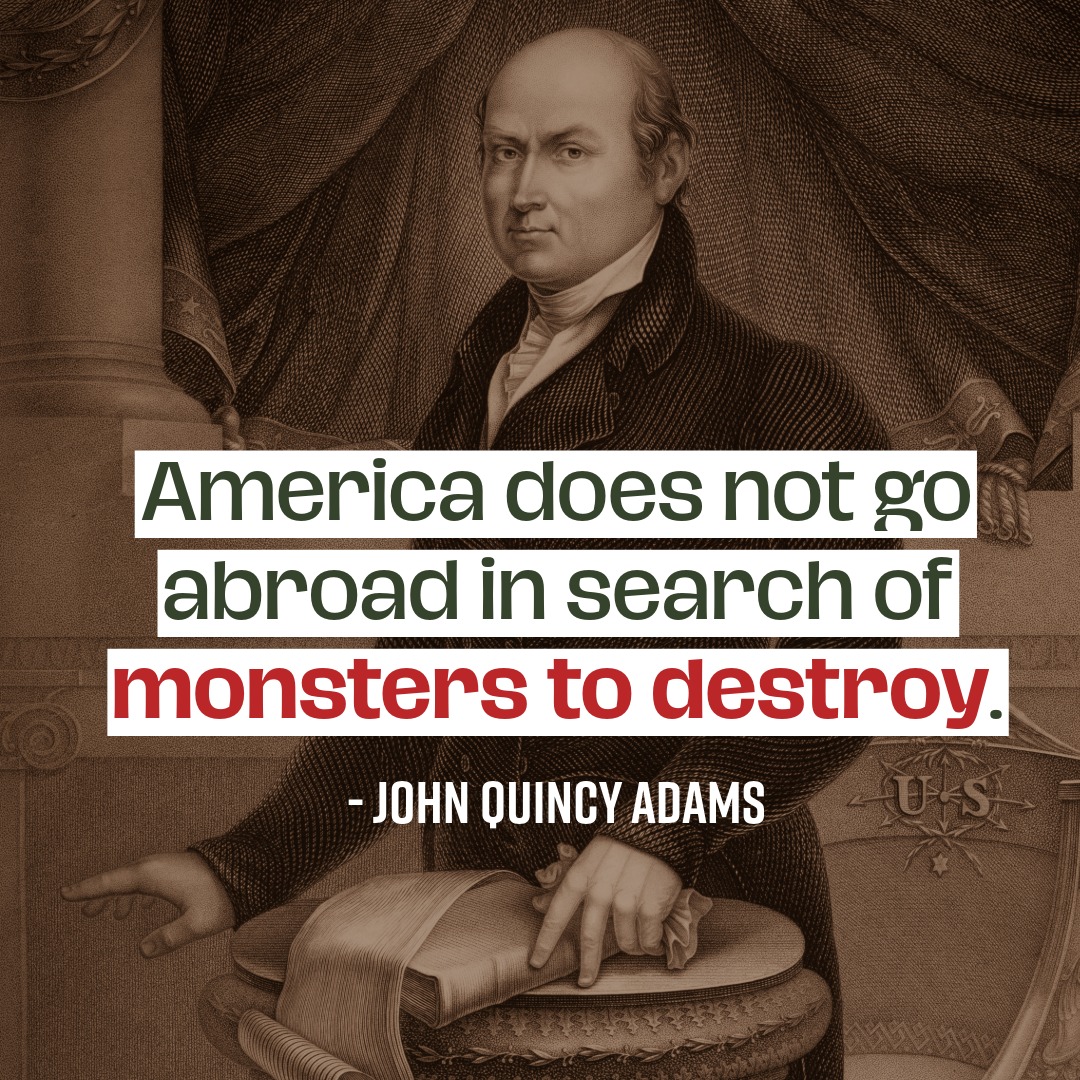 🇺🇸 REAL AMERICA-FIRST 
youtube.com/watch?v=g0zTL8…

The foreign policy of the founders - from Washington to James Monroe and John Quincy Adams 

Was one of non-intervention, peace, commerce and leading by example, not force.

“Wherever the standard of freedom and independence has