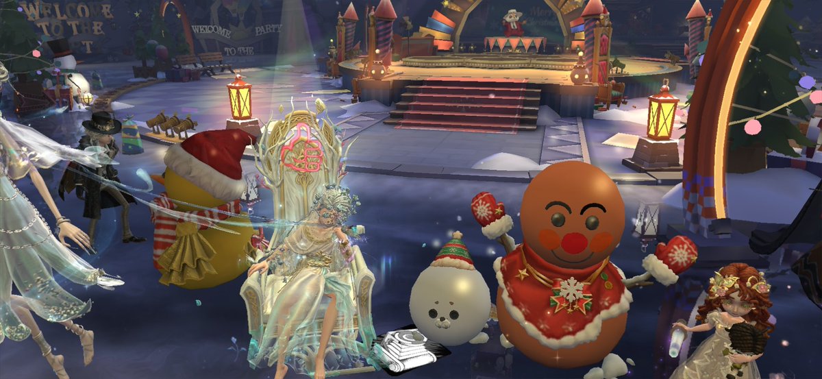 公共マップ可愛い雪だるまいっぱいいて感動した🥹🥹特に第五のキャラに