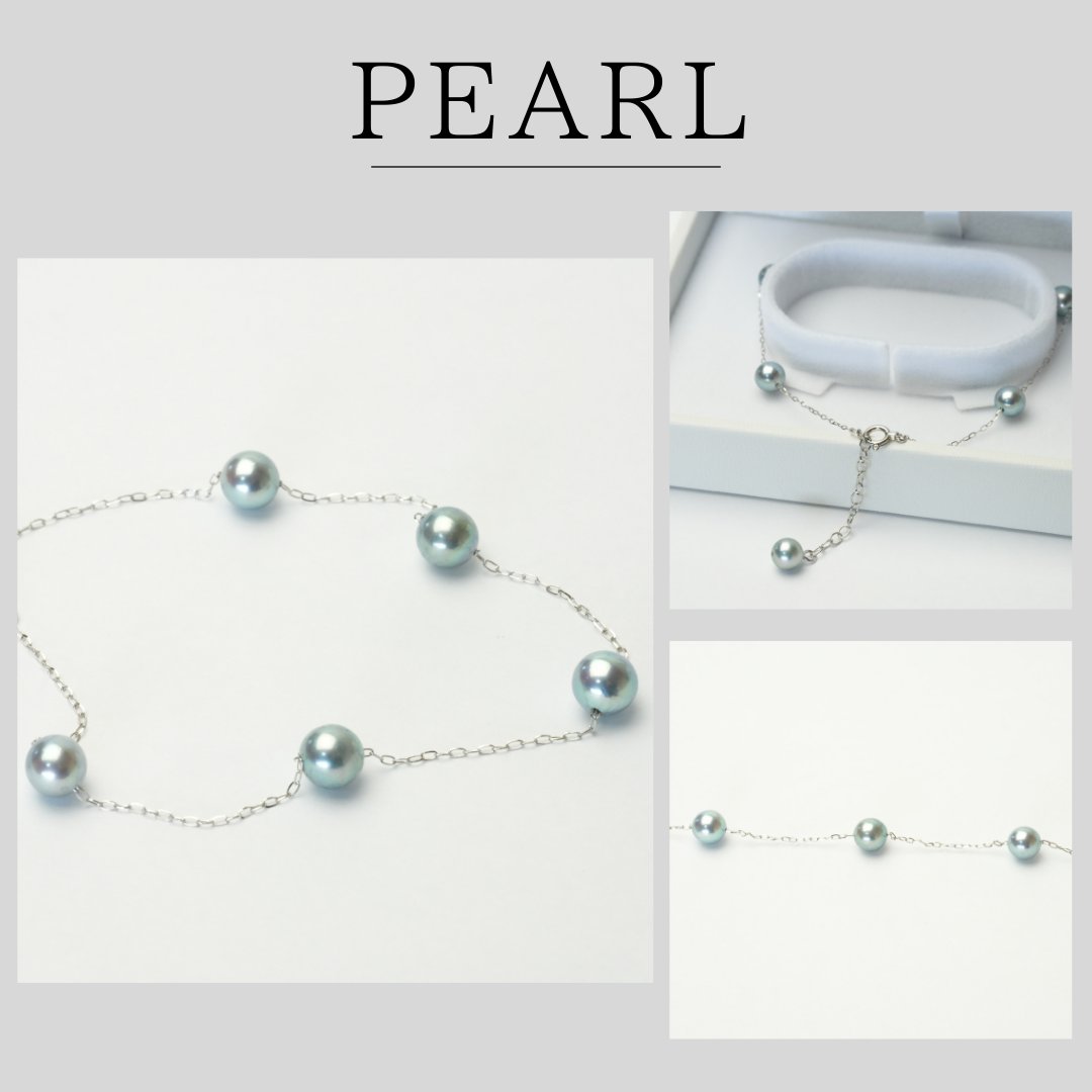 新作でました！】 ▶︎日本産あこや真珠 プラチナパールブレスレット