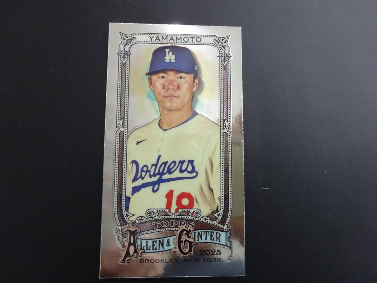 ドジャース ) 2025 TOPPS ALLEN&GINTER 山本由伸 CHROME MINI