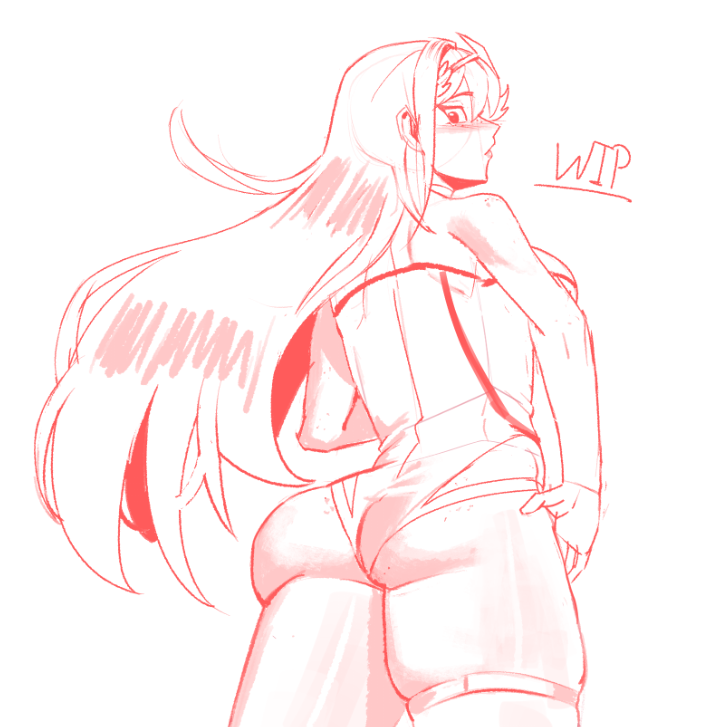 year is ending and i don't think i drew swimsuit mythra enough this year WIP