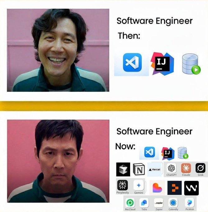 manixh's tweet photo. Software Engineer then vs Software Engineer now.. https://t.co/n84SSeN2Nr