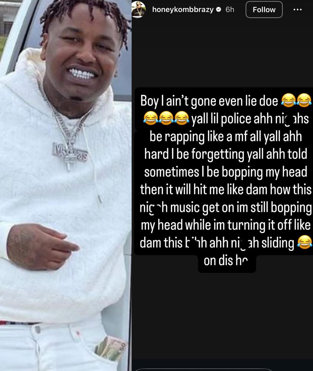 HoneyKomb Brazy says he catches himself bopping his head to rappers who snitched. 👀