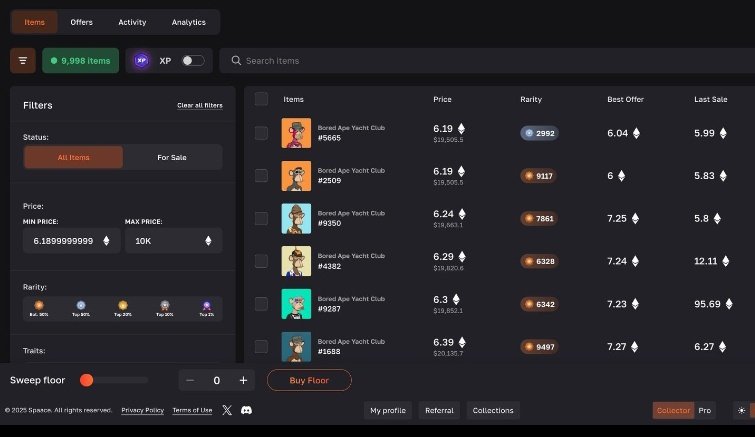 Tried trading on <a href="/spaace_io/">Spaace 🟠</a> today and the experience felt different from most NFT marketplaces.

The flow is smooth but what stands out is how every action feels like it actually counts not just a one off trade.

It feels less like a place to flip NFTs and more like a system that