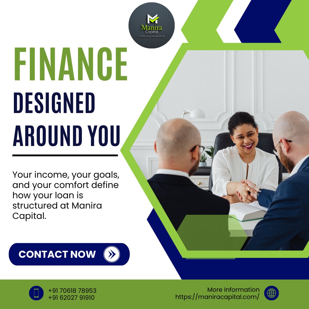 CapitalsMa34124's tweet image. Finance should fit your life, not the other way around.
At Manira Capital, we design loan solutions around your income, goals, and comfort—so every financial decision feels confident, flexible, and future-ready. Your journey, your terms.
#ManiraCapital #FinanceDesignedForYou