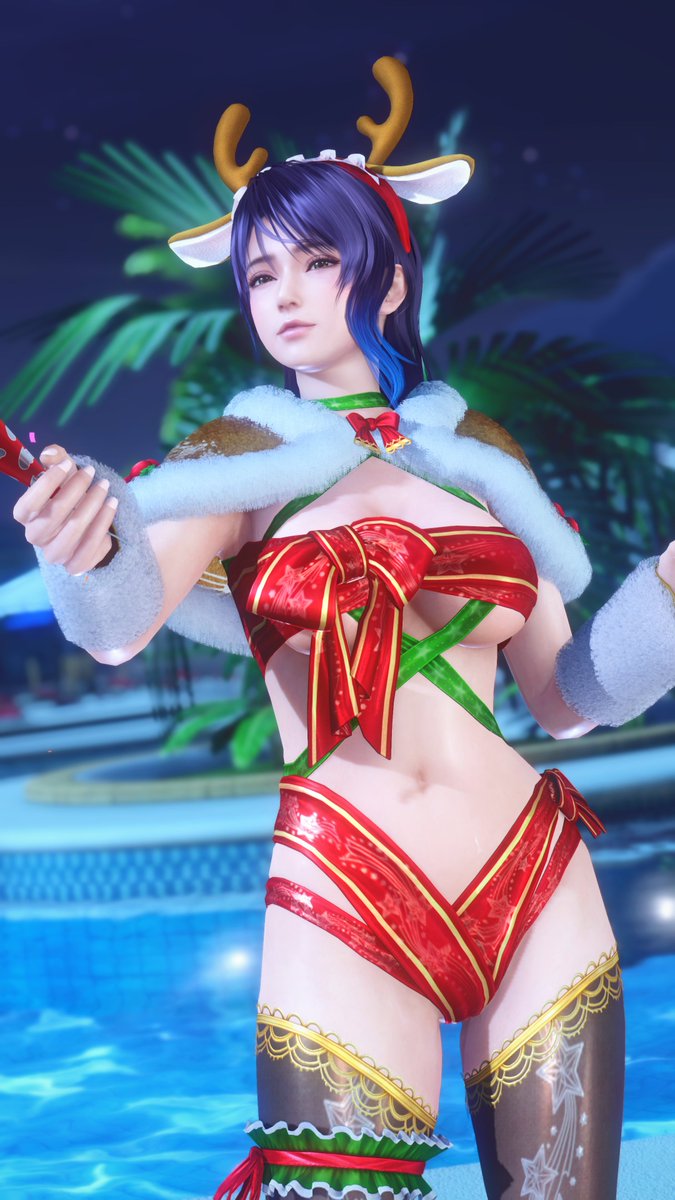 聖なるトナカイ様に祝福された😊🦌
#DOAXVV ❤ シャンディ