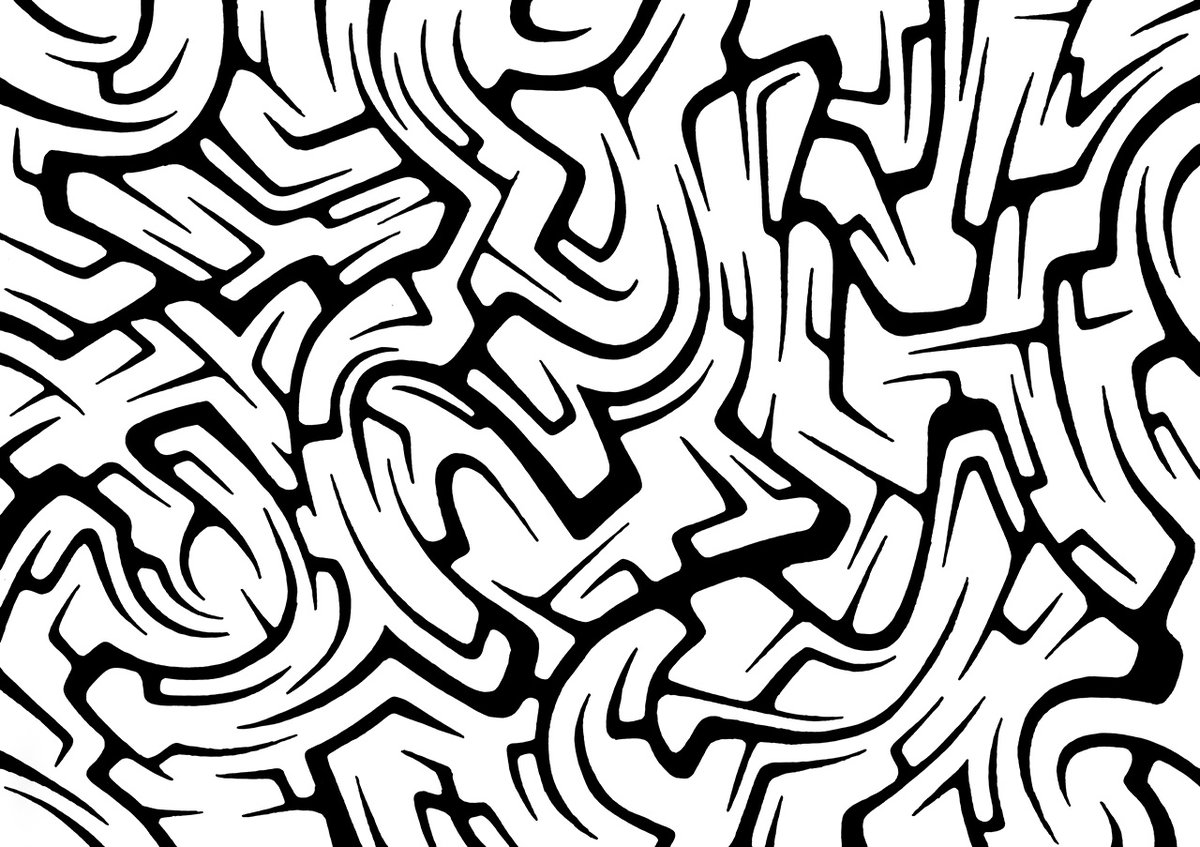 "Rurgruriffo" #abstractart #pureart #therapy #meditation #wildstyle #chaos #alienorganics #penart