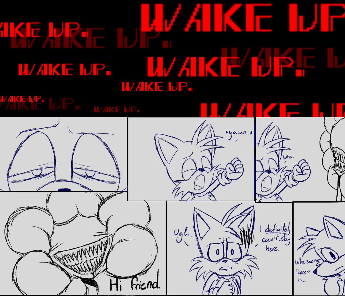 You might have to zoom in a bit to read but

Our story begins! Sorry about the shit art, I wanna keep it a bit simple #saveblails