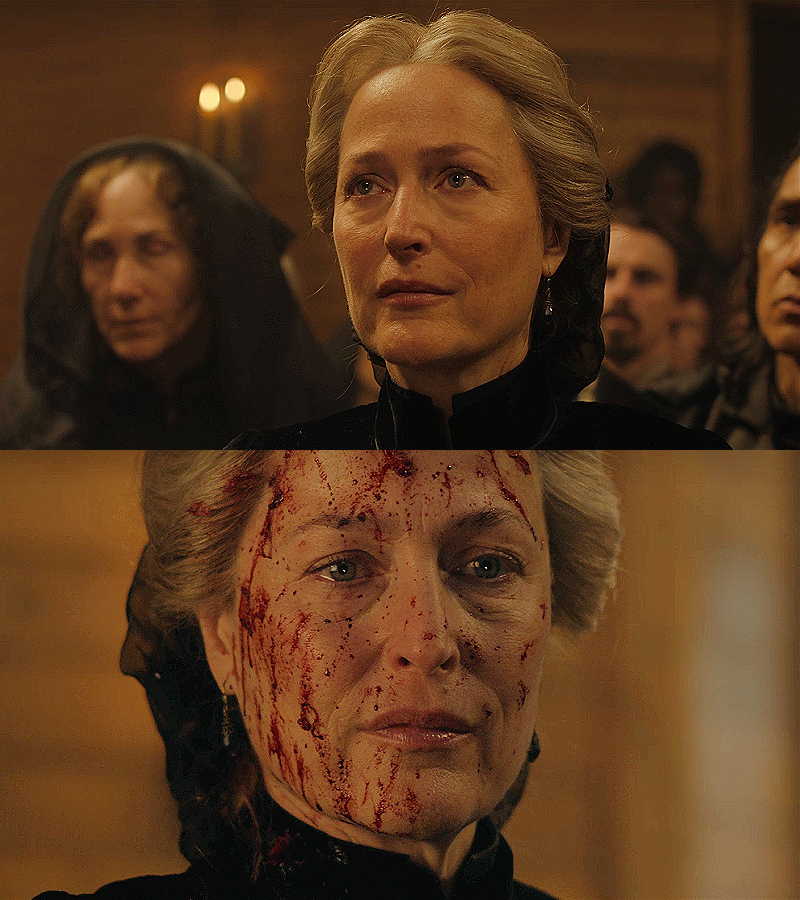 before and after. 

gillian anderson + the abandons {1x05}