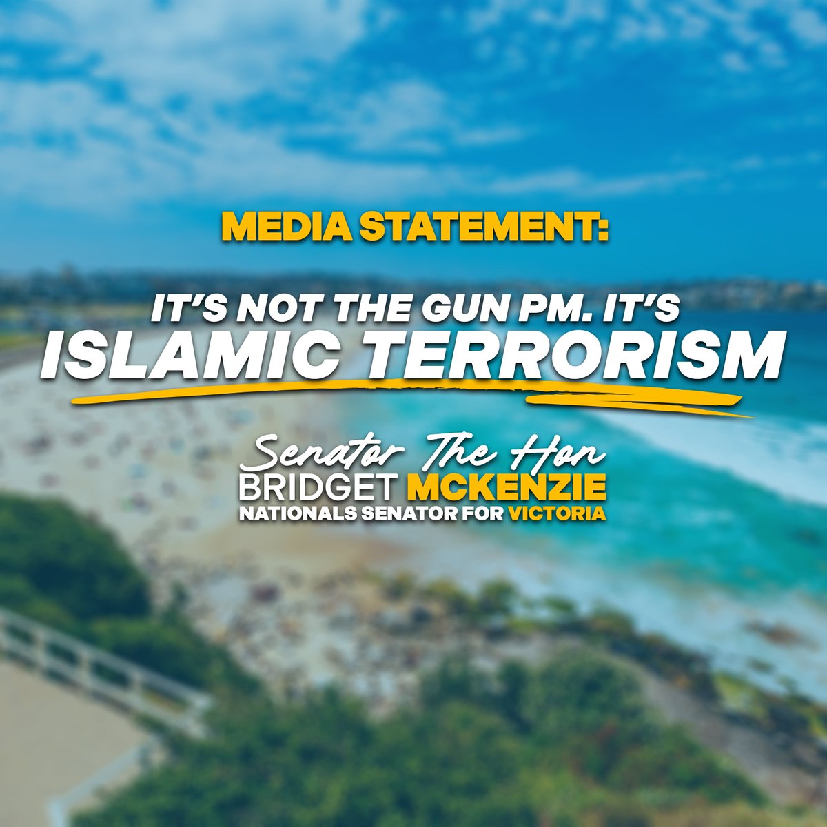 ***STATEMENT***

The Prime Minister has doubled down on demonising law-abiding, licensed firearm owners in the wake of the terrorist attack.

What happened at Bondi Beach was not like Port Arthur 30 years ago. That was the act of a lone madman. What happened on Sunday December