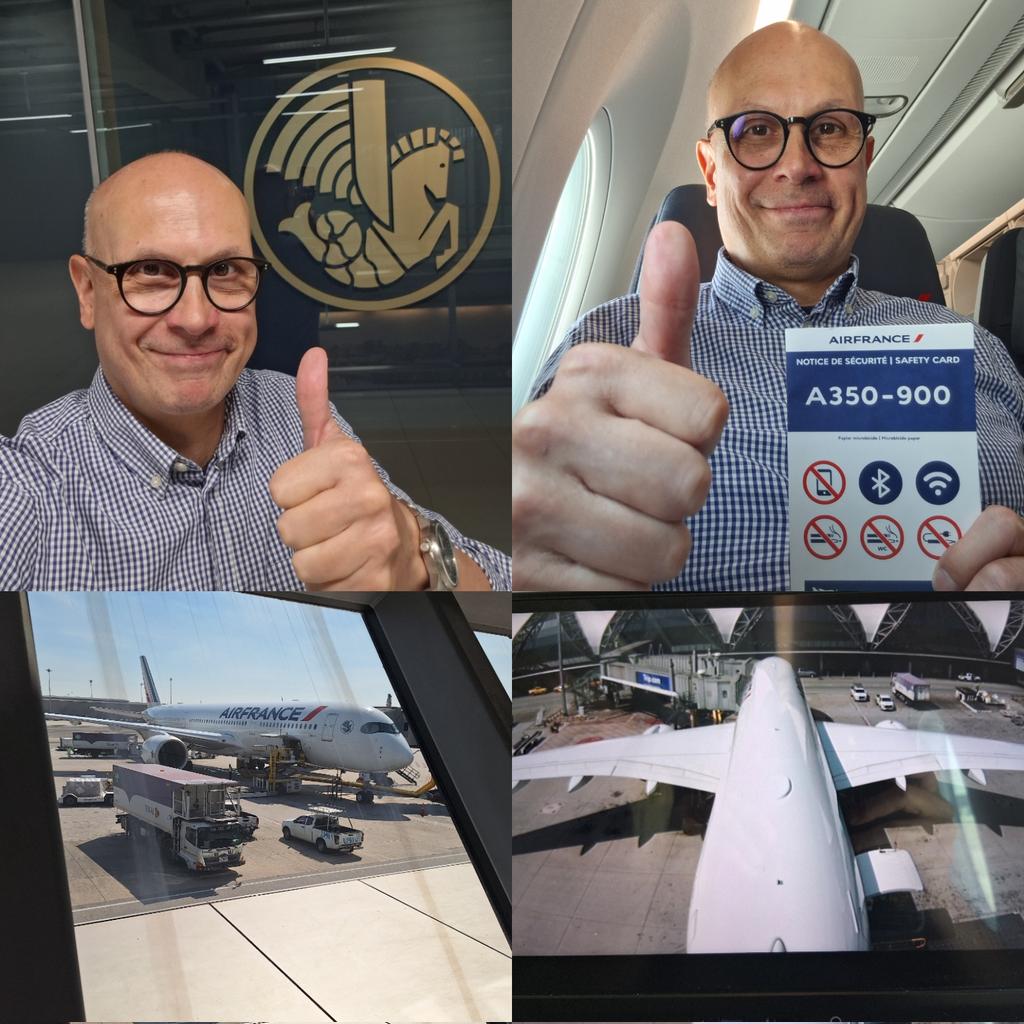 À bord de l'<a href="/Airbus/">Airbus</a> A350-900 d'<a href="/airfrance/">Air France</a> F-HUVJ " Paris".
Vol #af199.
#airfrance #fhuvj #airbusa350 #a350