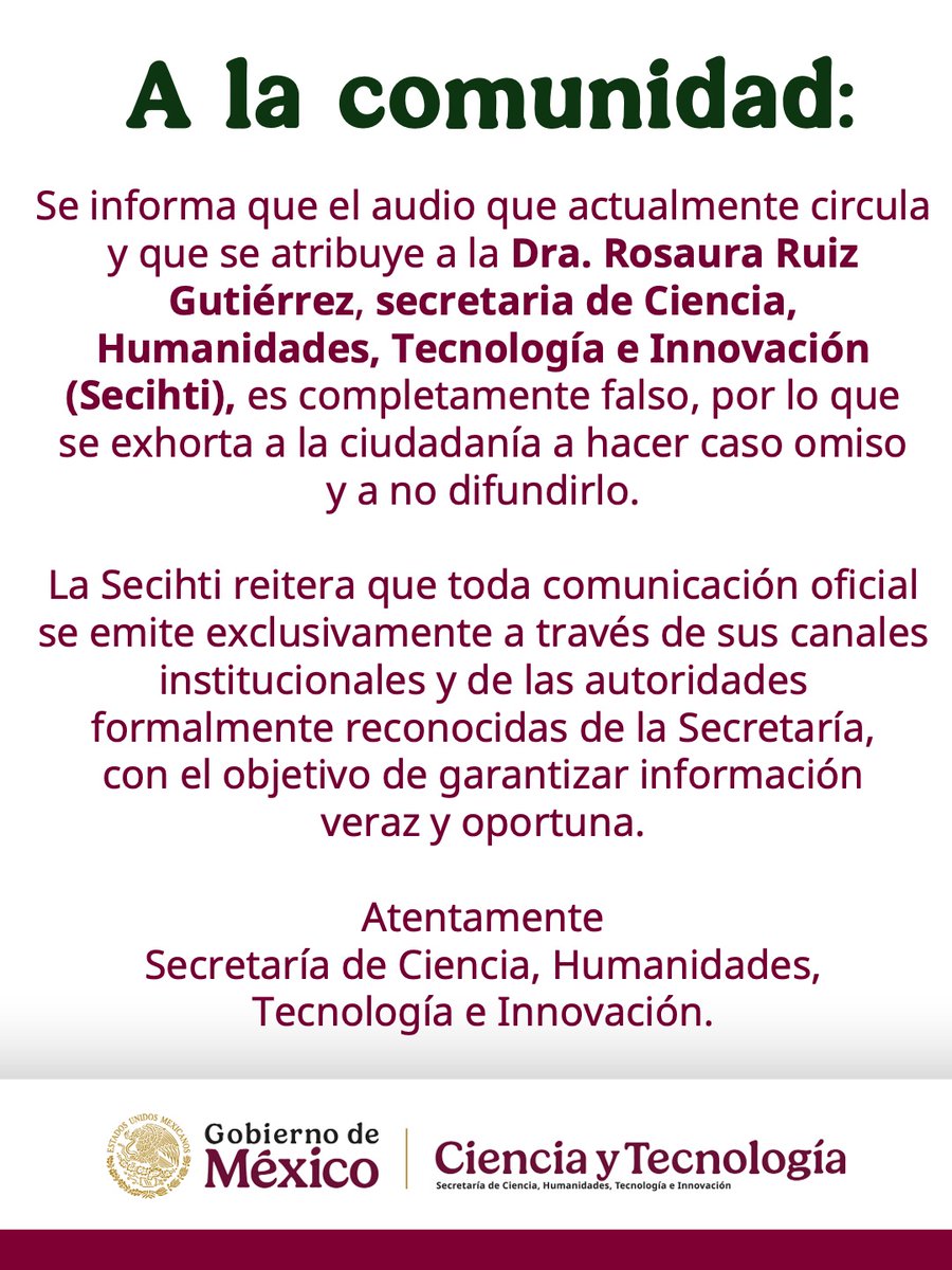 Secihti_Mx's tweet image. 📢 Información importante 📢