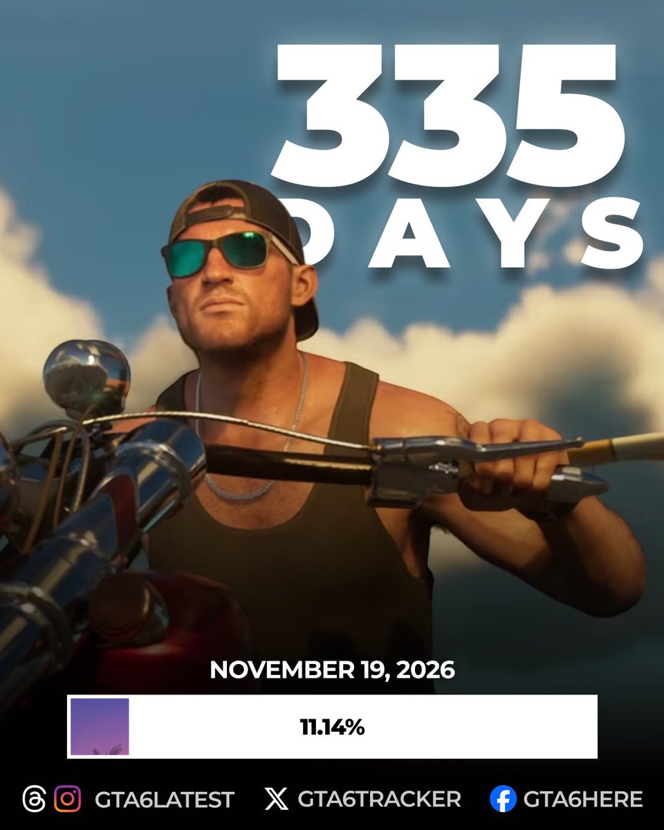 335 days left until GTA 6 release ⌛