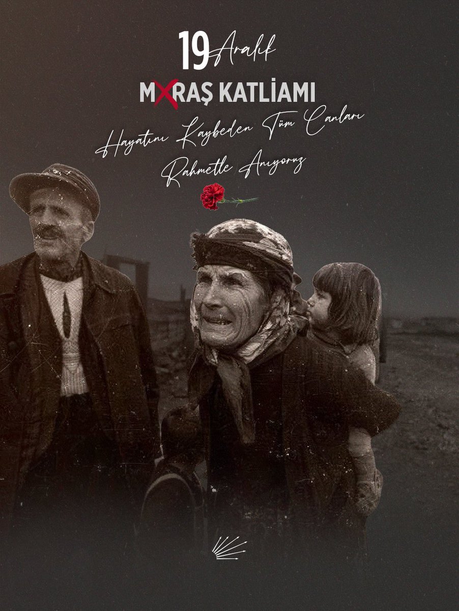 Maraş Katliamı’nın yıl dönümünde, yaşamını yitiren tüm canları saygı ve özlemle anıyoruz. Unutmadan, unutturmadan; karanlıkla yüzleşene, adalet yerini bulana dek mücadelemizi sürdüreceğiz.

#MaraşKatliamı