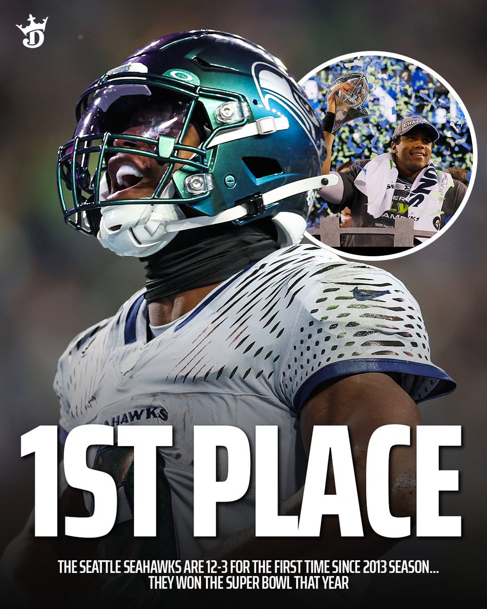 DKSportsbook's tweet image. YOUR FIRST PLACE SEATTLE SEAHAWKS
