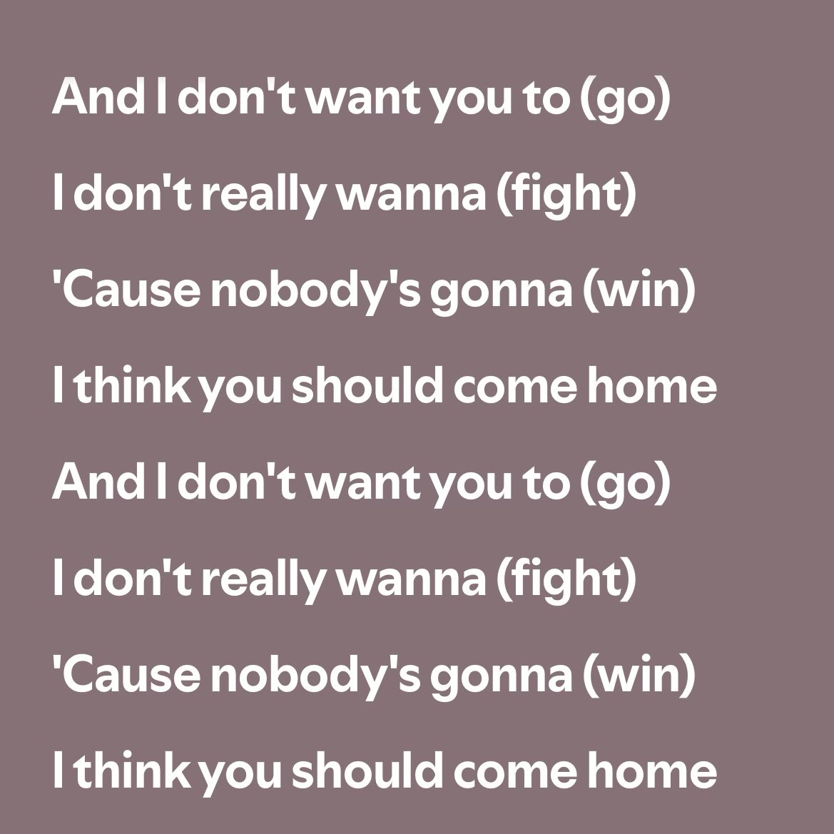 If I was in charge of the music video for this I would do karate chops and kicks for all the stuff in parentheses