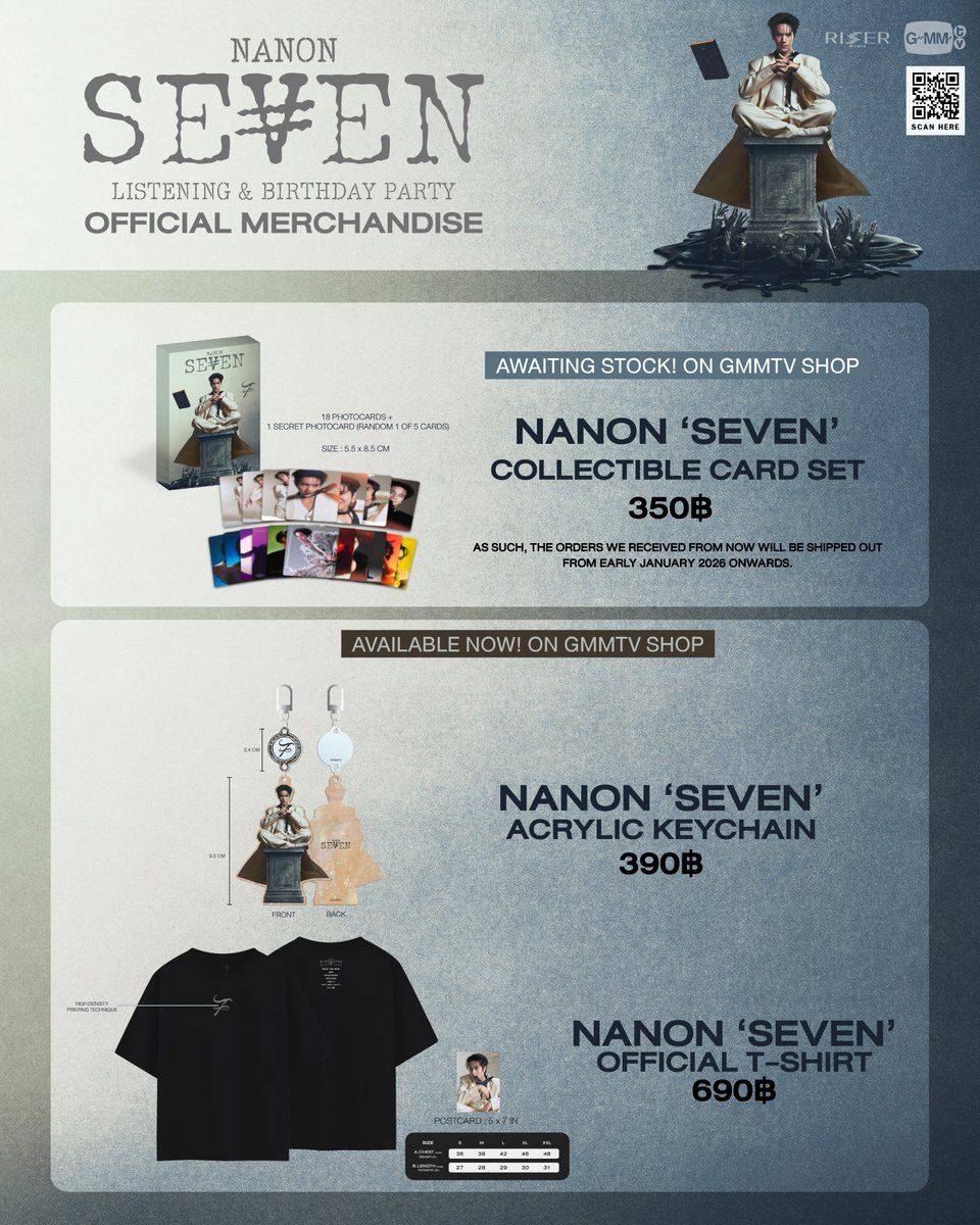 AVAILABLE NOW! NANON 'SEVEN' OFFICIAL MERCHANDISE ON GMMTV SHOP