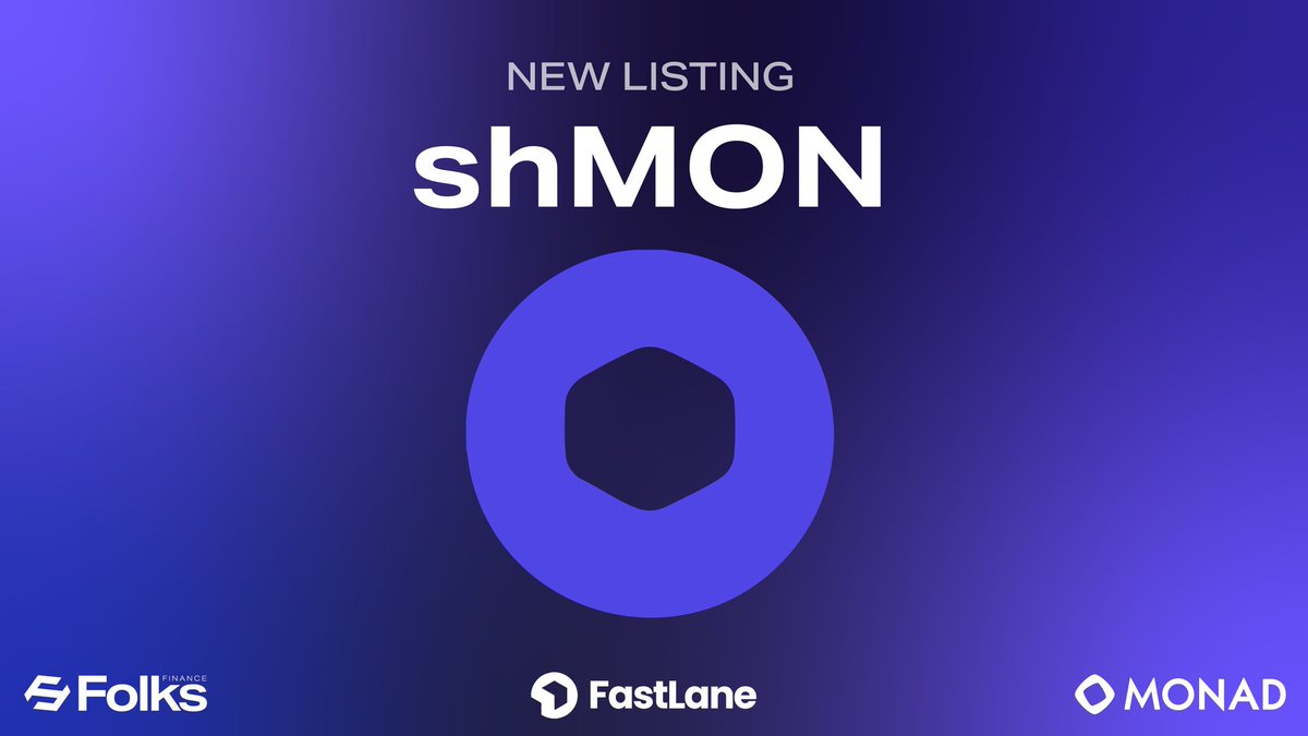 Nandi_Mft's tweet photo. Gfolks chat 

Folks x @0xFastLane 🟣

$shMON is now live on @FolksFinance.
Users can deposit, use it as collateral, and borrow against it — all cross-chain.

Looping on Folks enables:
• Amplified staking yield
• Lending yield
• Points accumulation

Read the full announcement: https://t.co/liJ2xrv3YL….

Access shMON on Folks → https://t.co/xUnyUGbByu.