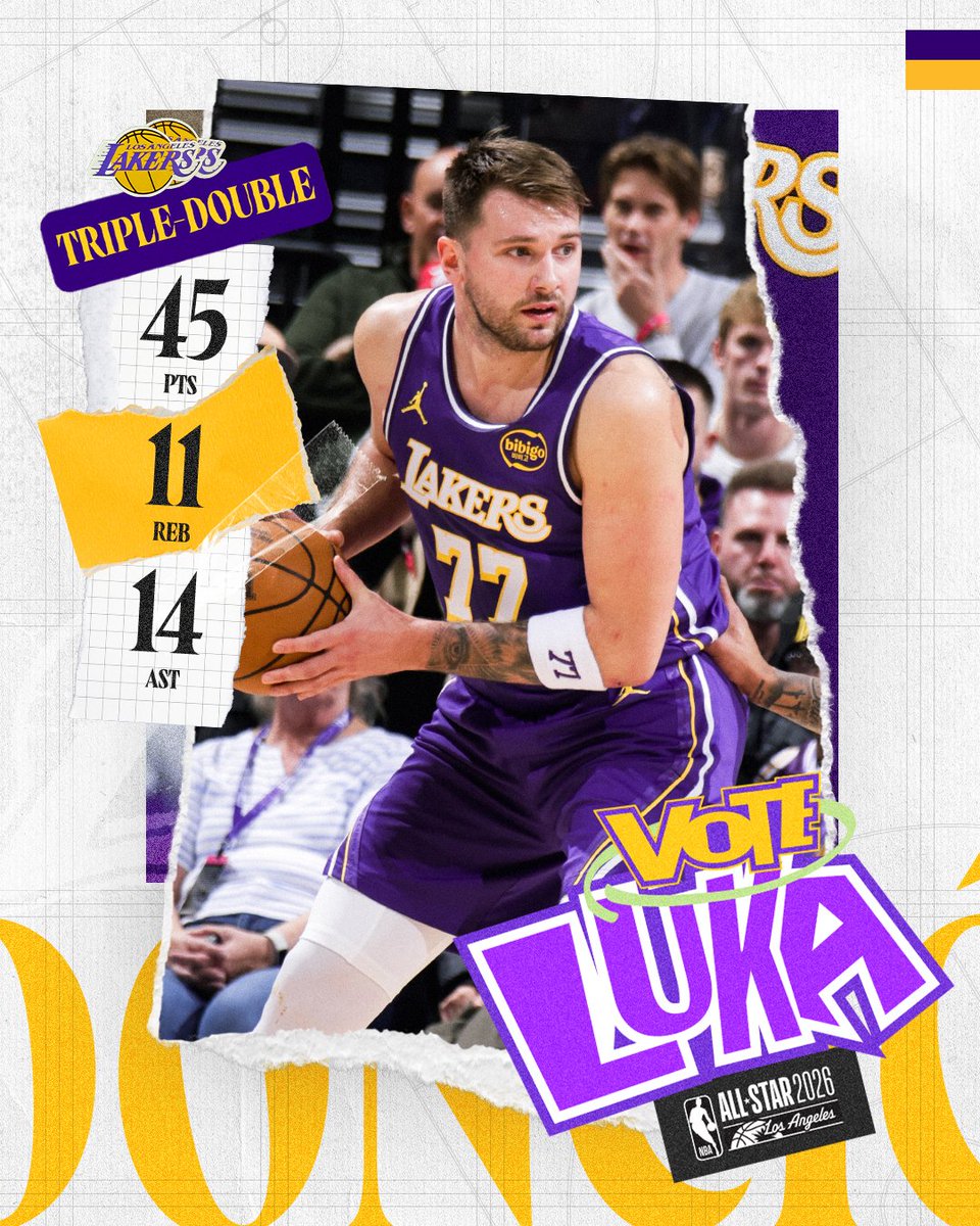 Lakers's tweet image. First 40-point triple-double as a Laker ✔️