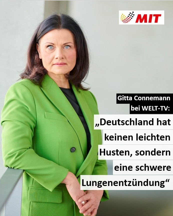 🇩🇪 braucht große Reformen statt kleinteiligem Stückwerk. „Deutschland hat keinen leichten Husten, sondern eine schwere Lungenentzündung – dementsprechend muss auch mit harten Dosen medikamentiert werden“, sagt @gittaconnemann bei @WELT -TV. Erste Schritte sind gemacht – doch