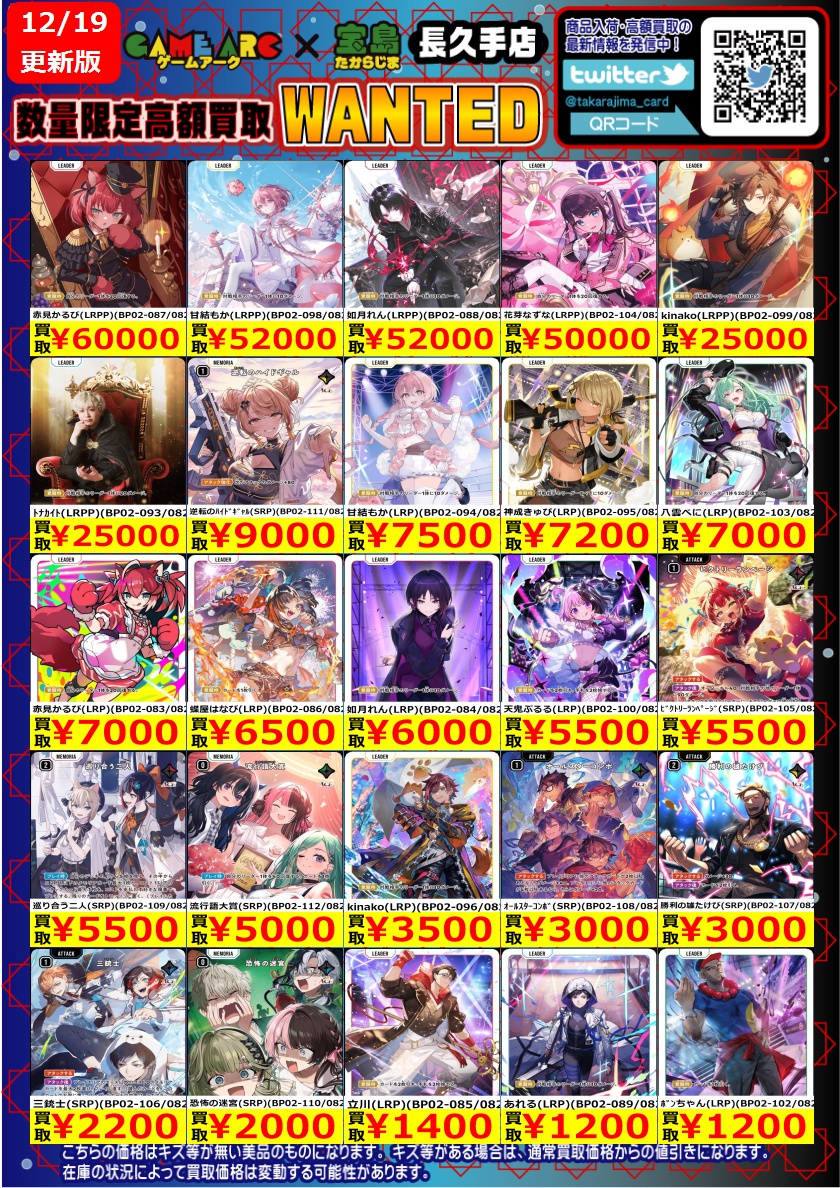 価格更新のため、終了いたします。