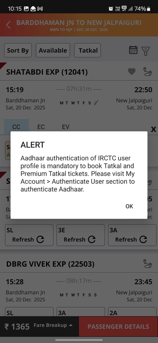 Getting authenticatio error despite successful authentication. What kind of scam is this?

<a href="/RailMinIndia/">Ministry of Railways</a> <a href="/RailwaySeva/">RailwaySeva</a> <a href="/AshwiniVaishnaw/">Ashwini Vaishnaw</a> <a href="/IRCTCofficial/">IRCTC</a>