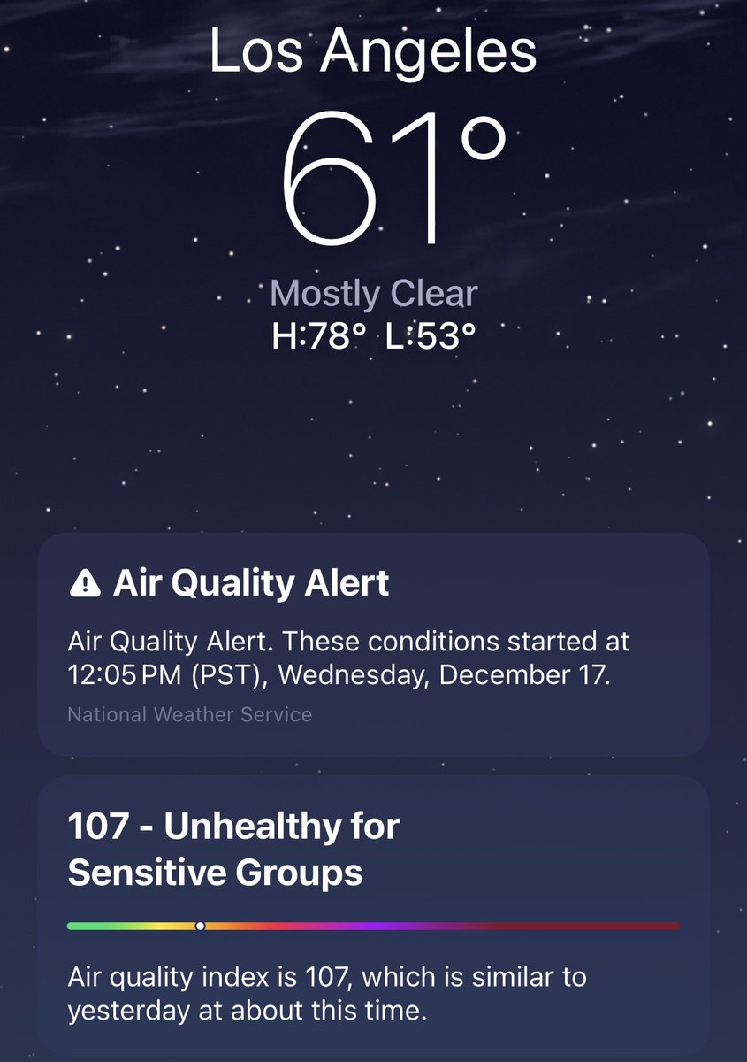 For everyone saying it’s just fog… it’s not. It’s an inversion layer. And it’s toxic. “Air quality a
